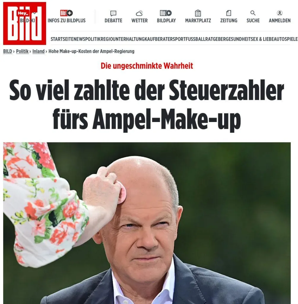 Правительство Шольца потратило миллионы… на визажистов