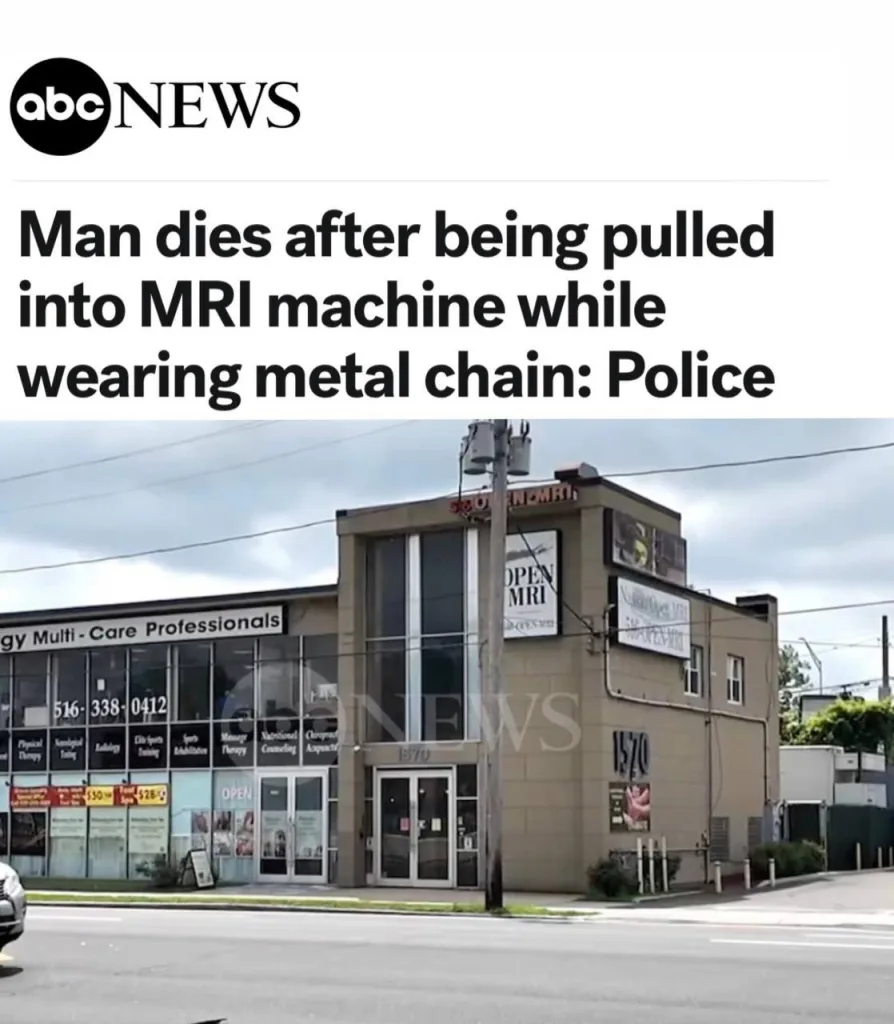 «Мужчина погиб после того, как его затянуло в МРТ-аппарат из-за металлической цепи»: Мужчина без спроса зашёл в кабинет МРТ и умер - цепь на шее притянуло к аппарату