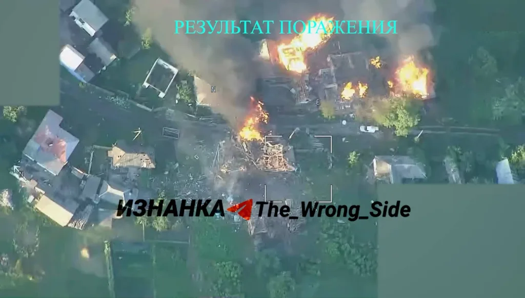 Поражение дронами-камикадзе «Гарпия-А1» пвд и скопления техники 104-й ОБрТрО ВСУ в Орловке Сумской области