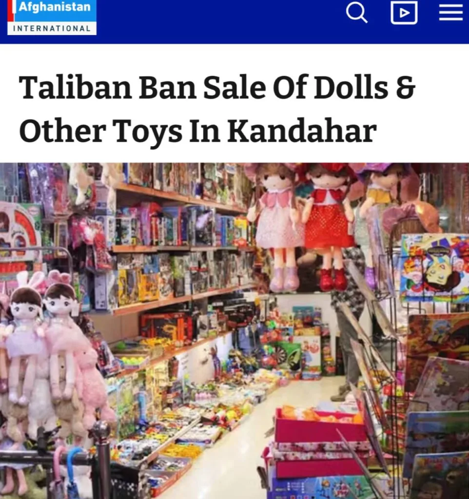 «Талибан запретил продажу кукол в Кандагаре»: В Афганистане с полок магазинов убрали игрушки для детей