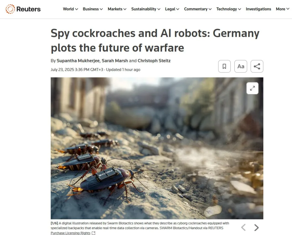ФРГ снова беременна войной: в ход пошли тараканы-киборги