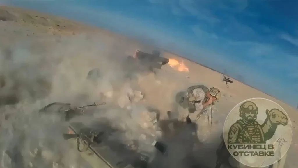 Работа военнослужащих 561-го АСЦ Сил специальных операций из тяжёлого вооружения в Ливии