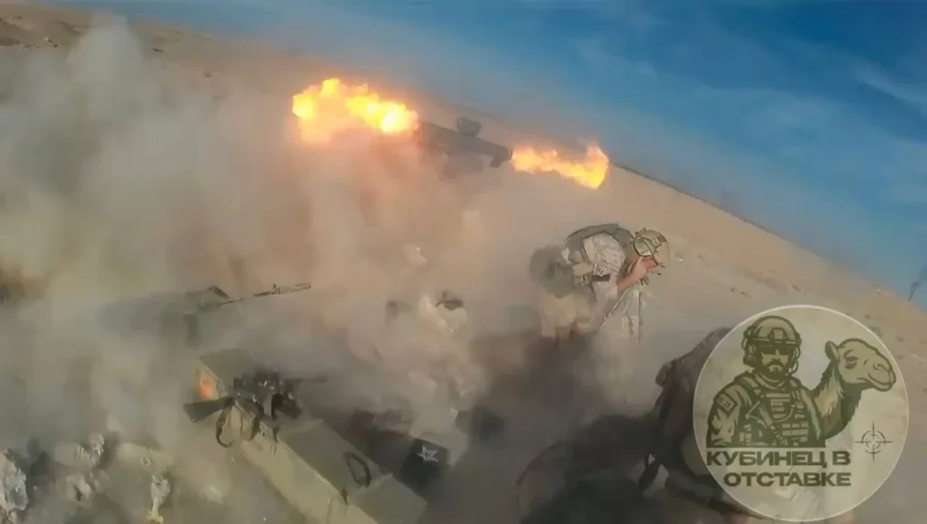 Работа военнослужащих 561-го АСЦ Сил специальных операций из тяжёлого вооружения в Ливии