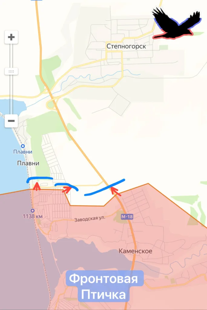 Запорожское оперативное направление. Район н.п. Каменское. Продвижение ВС РФ