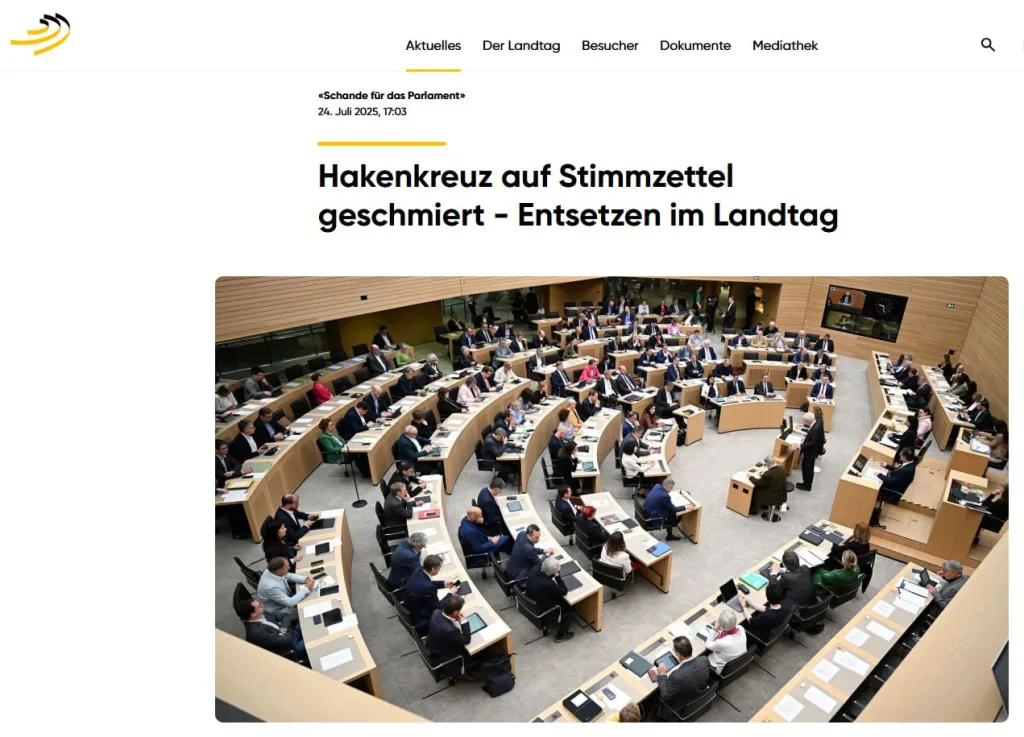 В Германии ищут депутата-проказника, нарисовавшего свастику на бюллетене