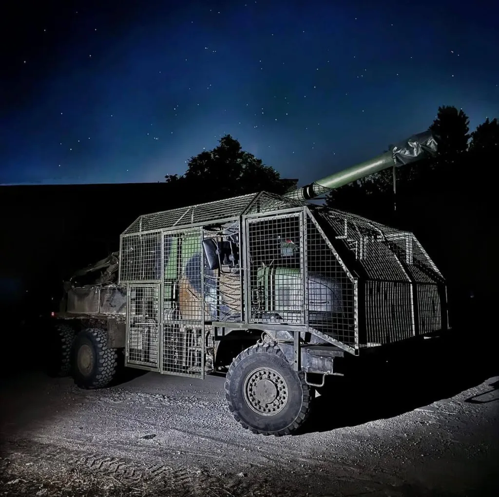 Еще один вариант антидроновой защиты САУ CAESAR ВСУ