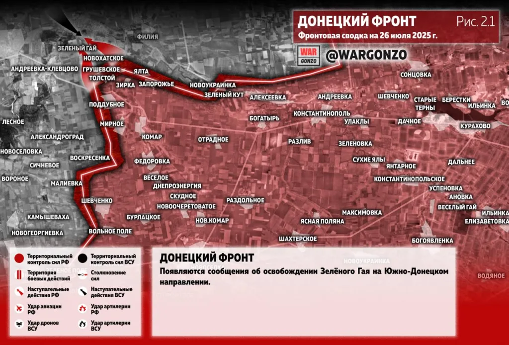 Варгонзо: Фронтовая сводка на утро 26.07.25