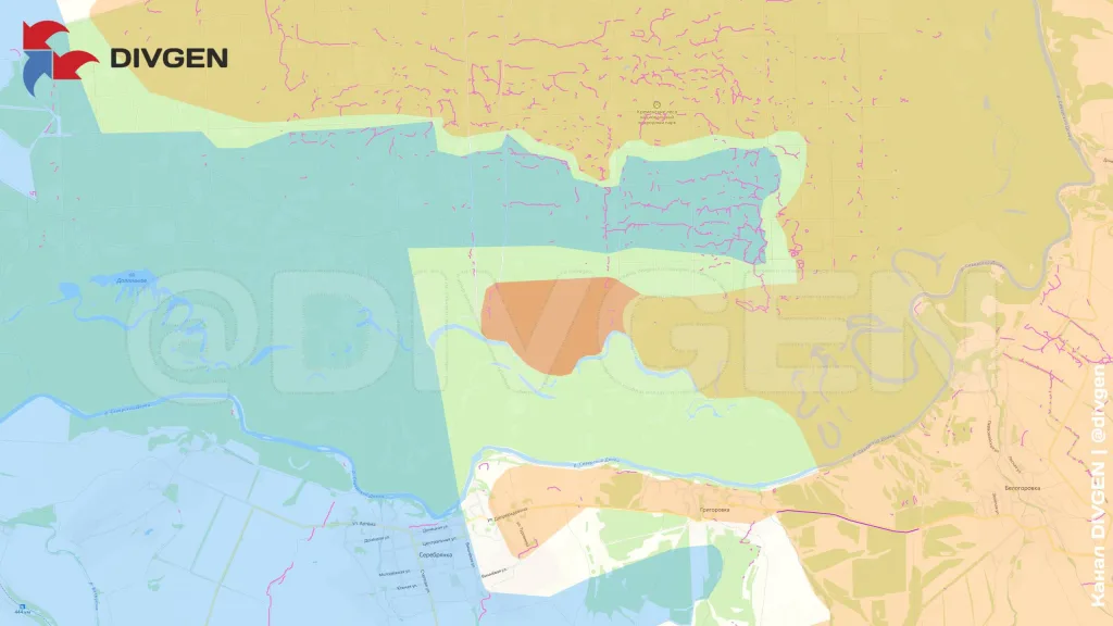 Сообщается о продвижении российской армии в Серебрянском лесничестве