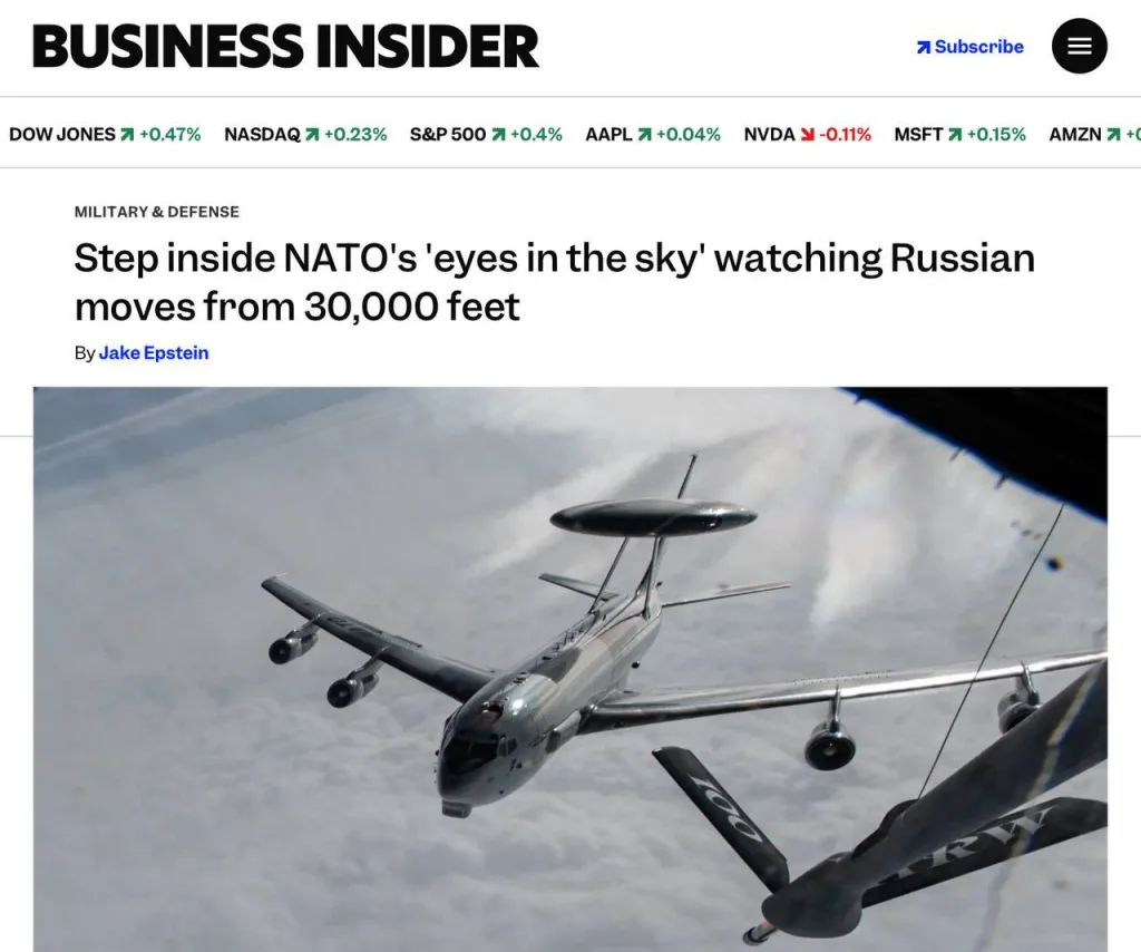 У НАТО есть «глаза в небе», которые следят за российскими истребителями — Business Insider