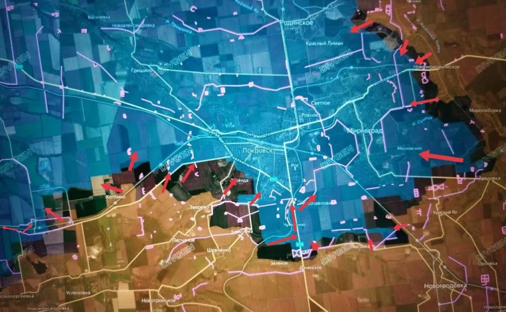 Покровское (Красноармейское) направление. Подразделения ГрВ "Центр" продолжают наступление
