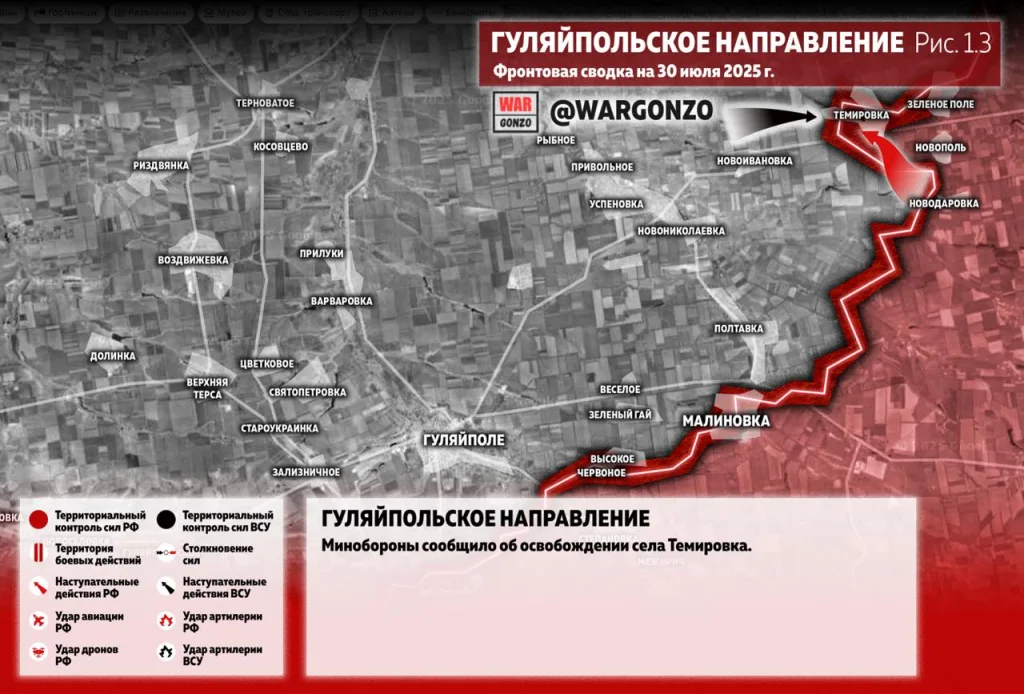 Варгонзо: Фронтовая сводка на утро 30.07.25