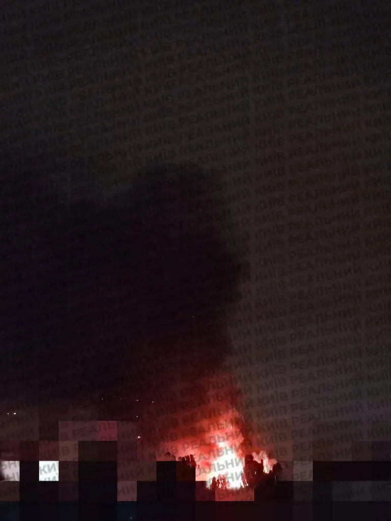 Дополнительные кадры последствий массированной атаки на Киев этой ночью