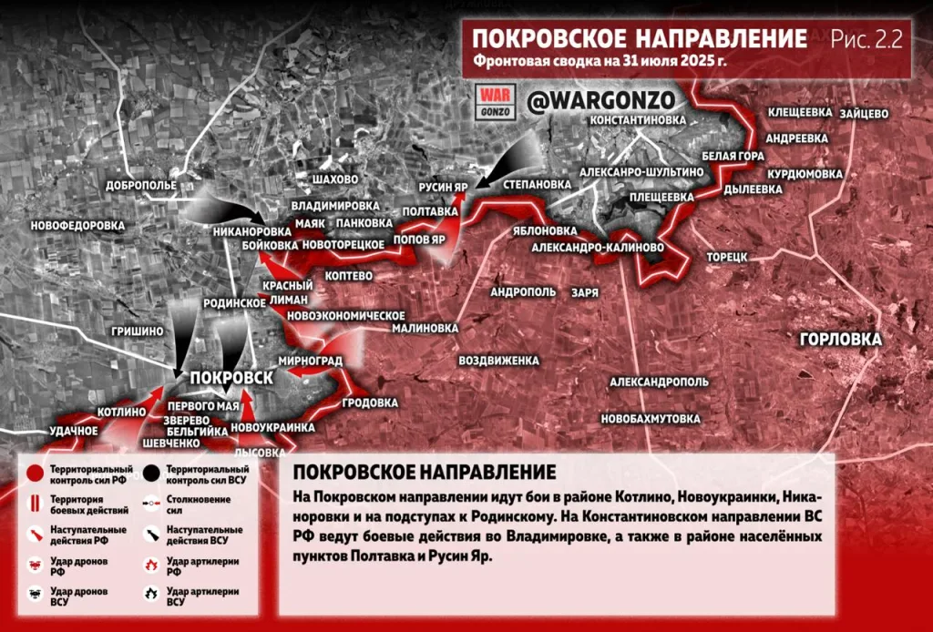 Варгонзо: Фронтовая сводка на утро 31.07.25