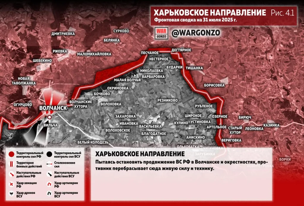Варгонзо: Фронтовая сводка на утро 31.07.25