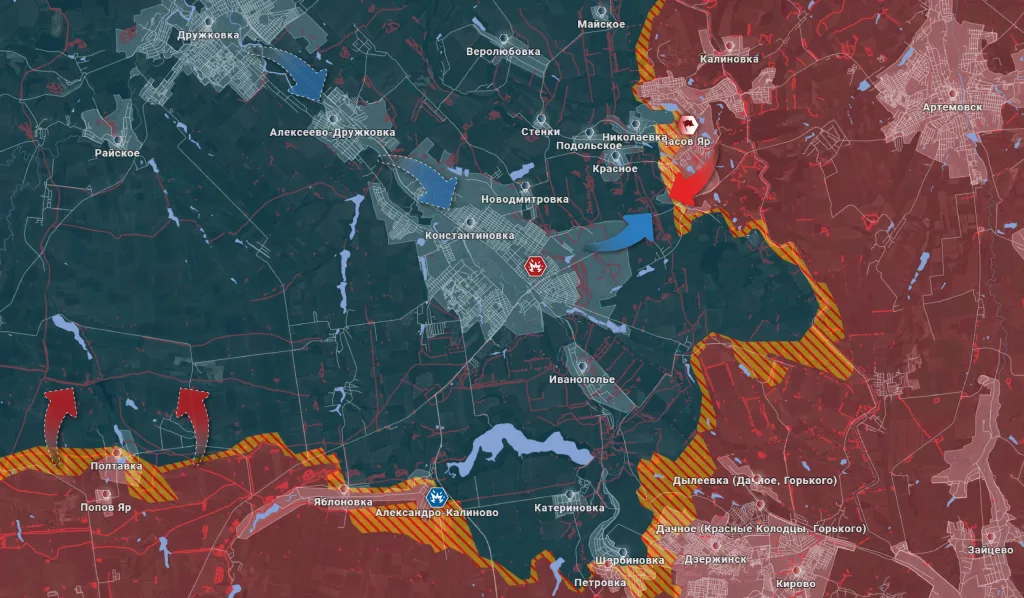 Успехи в Часовом Яре: Обстановка по состоянию на 13.00 31 июля