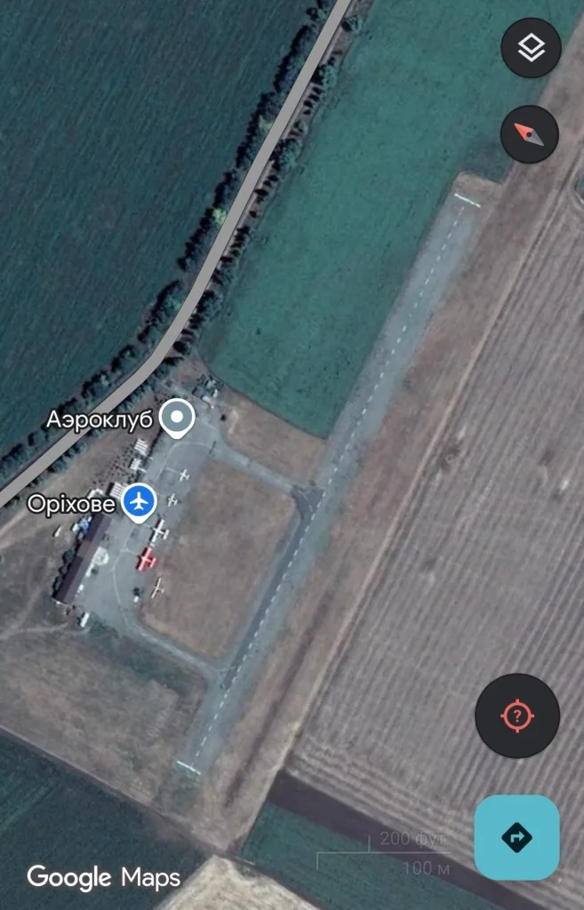 Локации ночных прилётов БпЛА в Днепропетровске и области согласно карте пожаров