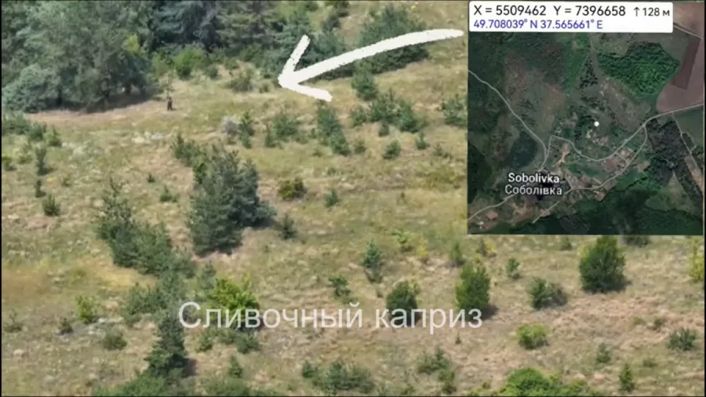 Появились первые кадры присутствия российских военнослужащих в селе Соболевка на окраине Купянска