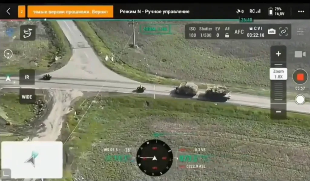 Эвакуация трофейного танка Leopard 2A6 ВСУ военнослужащими 119-го пдп ВДВ в Курской области