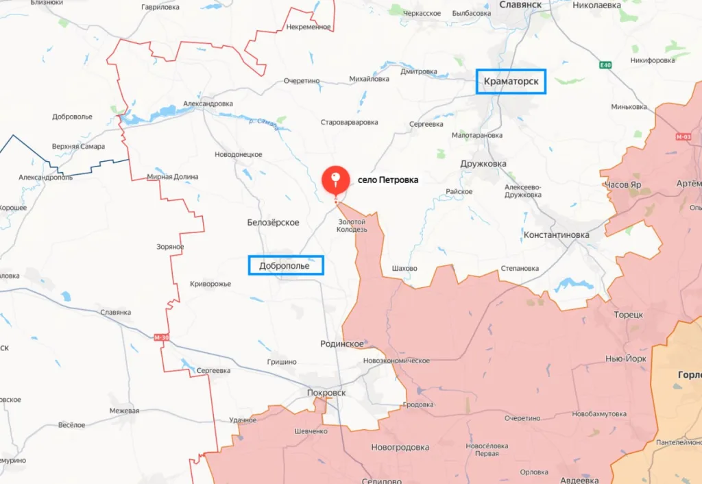 Удары дронов ВСУ по домам в селе Петровка за трассой Доброполье-Краматорск