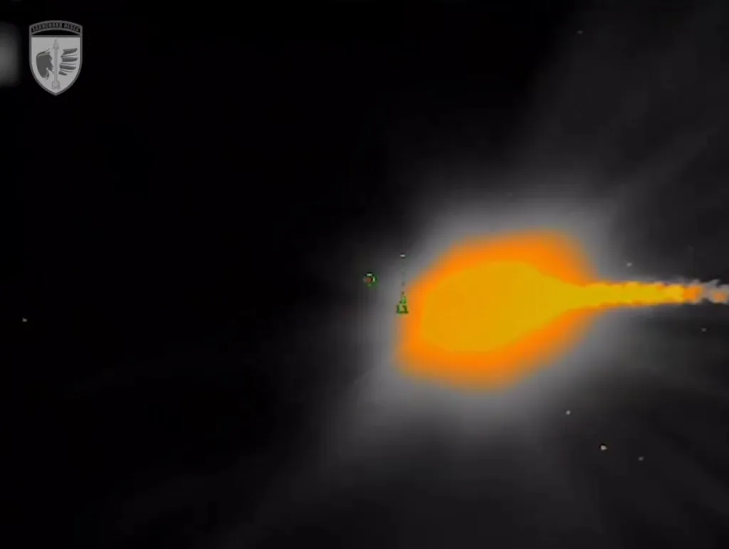 Еще кадры применения легкого ЗРК Vampire ВСУ с ракетами APKWS для перехвата российских дронов-камикадзе «Герань-2» в Одесской области