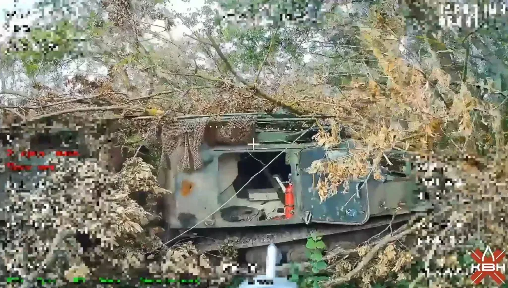 Подборка ударов оптоволоконных FPV-дронов «КВН» по автотранспорту и бронетехнике ВСУ в Курской области