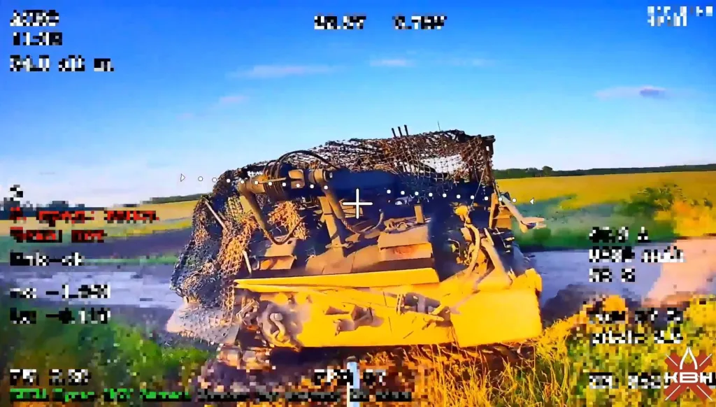 Подборка ударов оптоволоконных FPV-дронов «КВН» по автотранспорту и бронетехнике ВСУ в Курской области