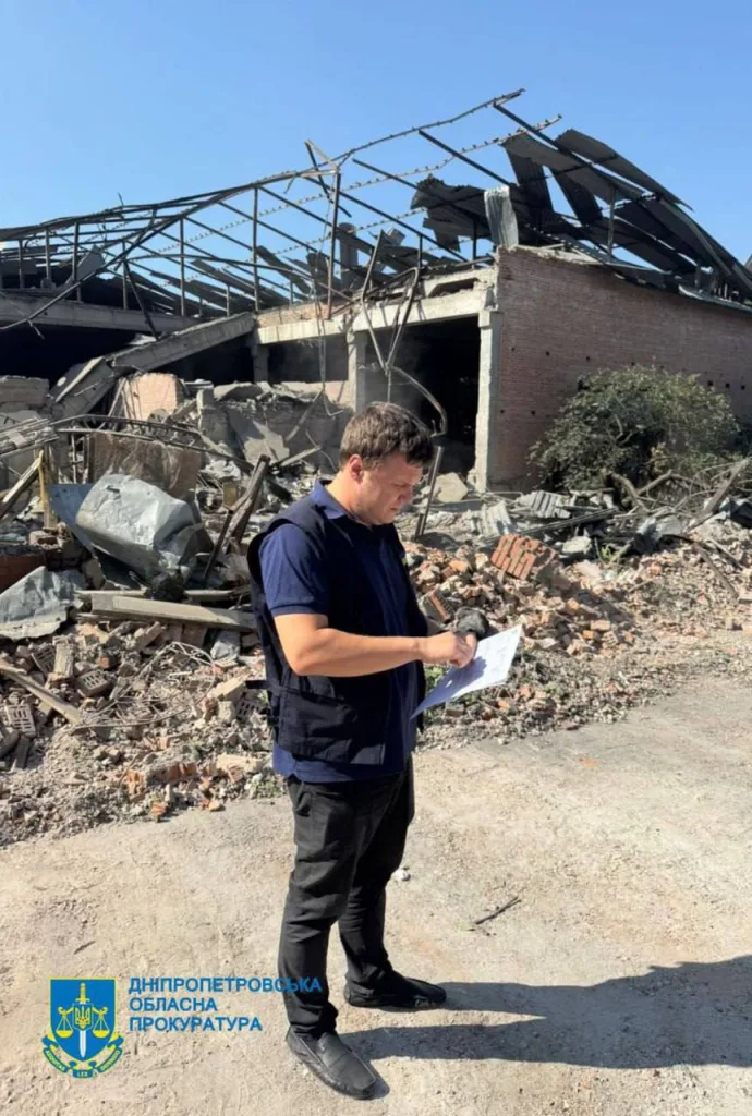 Последствия ударов по предприятию в Днепропетровске