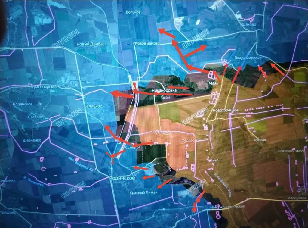 Дружковское/Покровское (Красноармейское) (правый фланг) направления