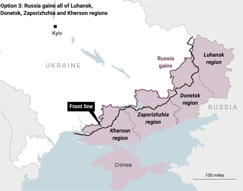 The Times: 4 сценария границ Украины после возможной сделки с Путиным