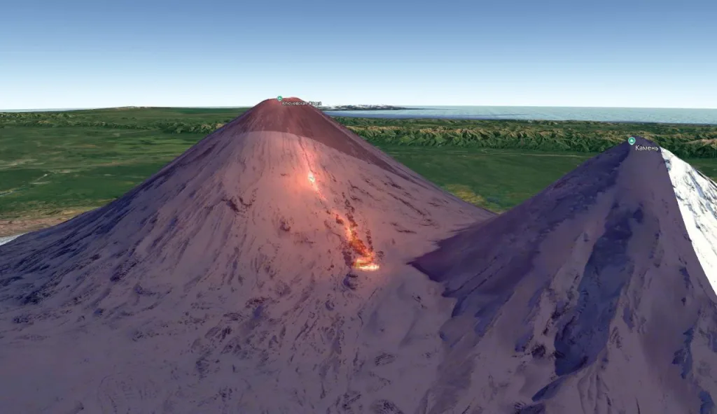 На Камчатке разрушена дамба в районе Ключевского вулкана