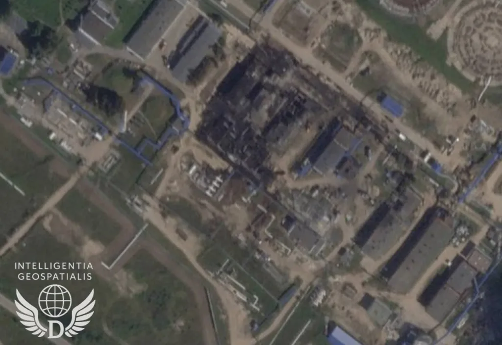 Последствия удара ВСУ по линейной производственно-диспетчерской станции (ЛПДС) «Унеча» в Брянской области