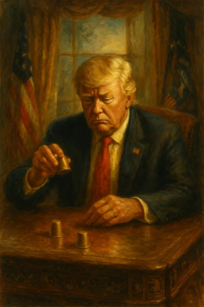 Сегодняшние заявления Трампа о том, что американских войск на Украине не будет, а вооружённые силы стран НАТО могут появиться «после установления мира», можно и нужно воспринимать как игру в напёрстки