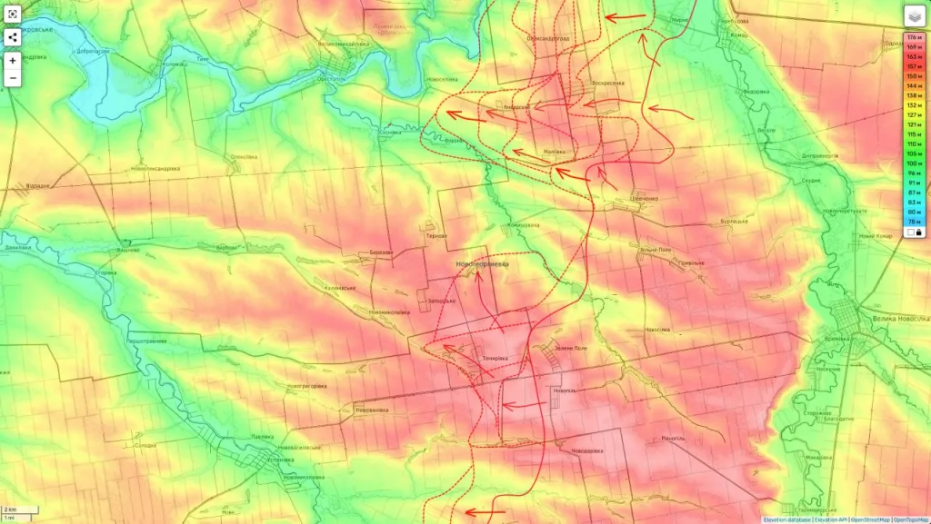Юрий Подоляка — Новопавловское направление на 20.08.25: полоса ответственности группировки «Восток» - Новогеоргиевка