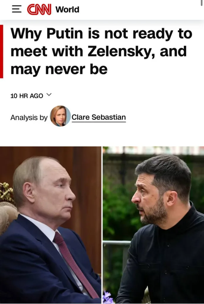 Путин не готов встречаться с Зеленским ни сейчас, ни в будущем, — CNN