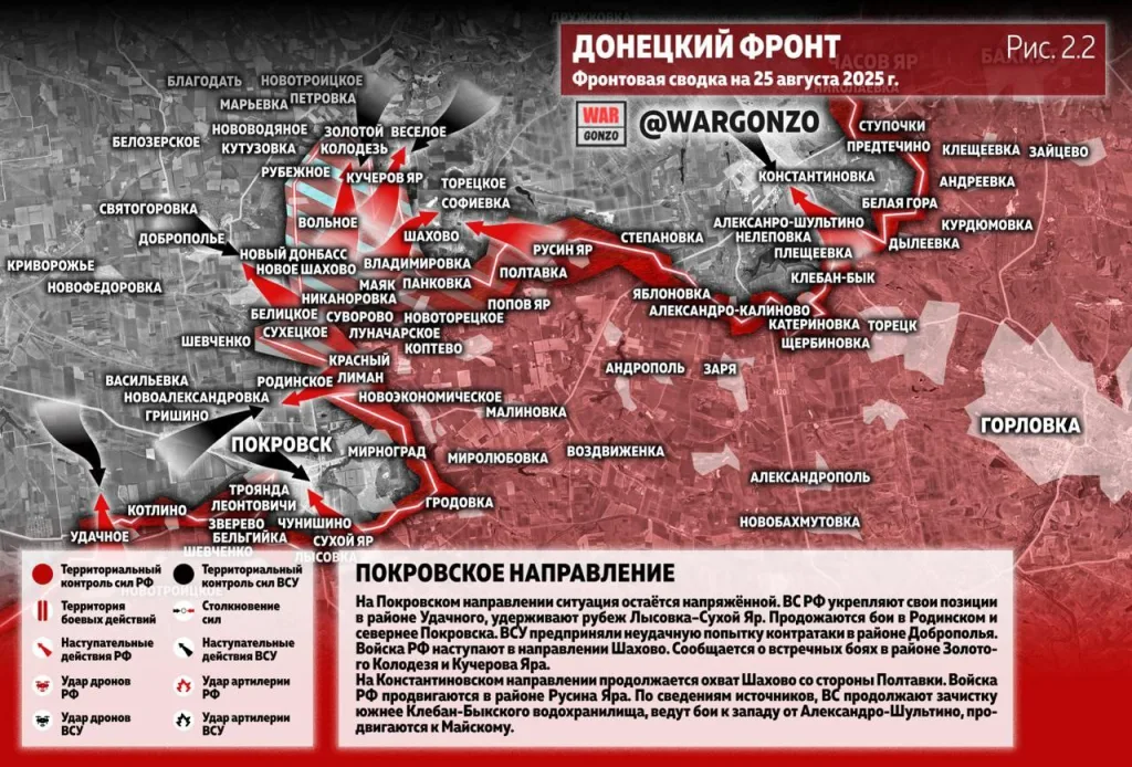Варгонзо: Фронтовая сводка на утро 25.08.25