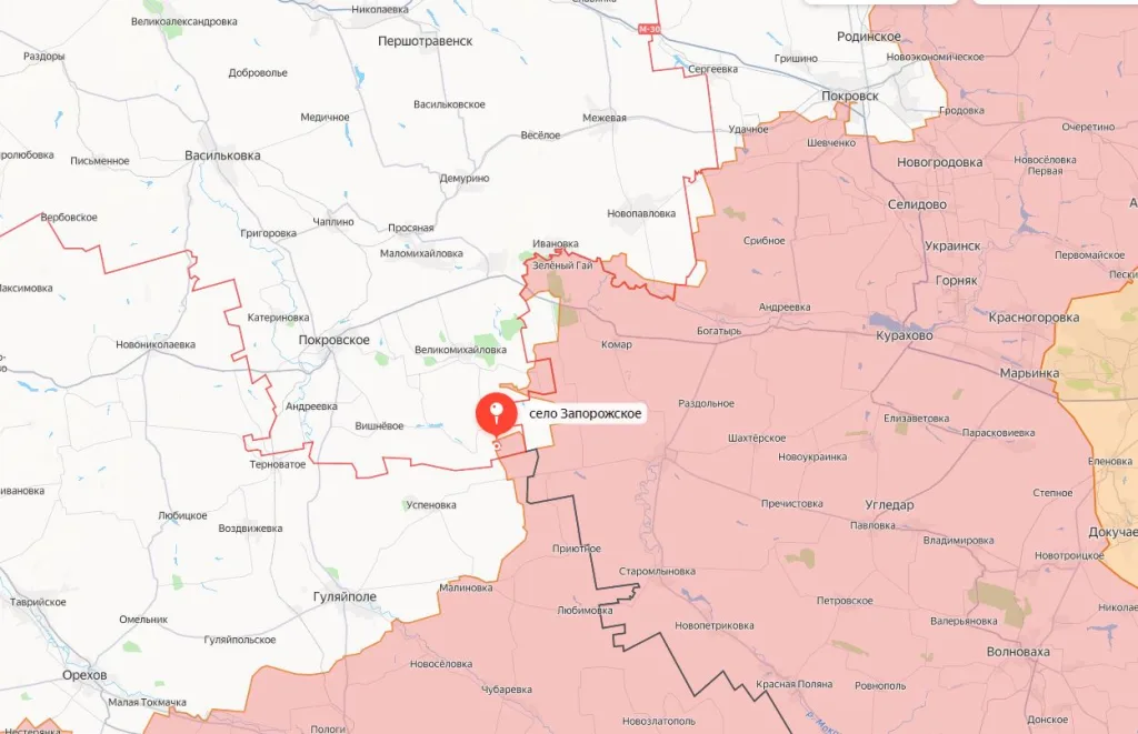 Днепропетровское направление, ГрВ "Восток": Освобожден н.п. Запорожское Днепропетровской области