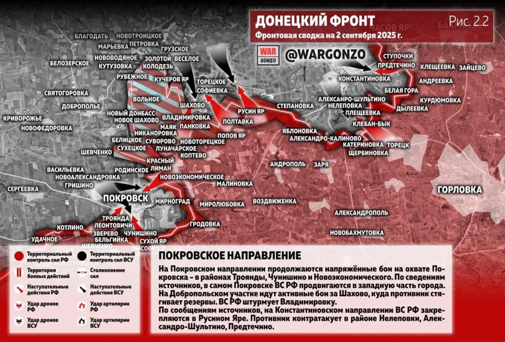 Варгонзо: Фронтовая сводка на утро 02.09.25