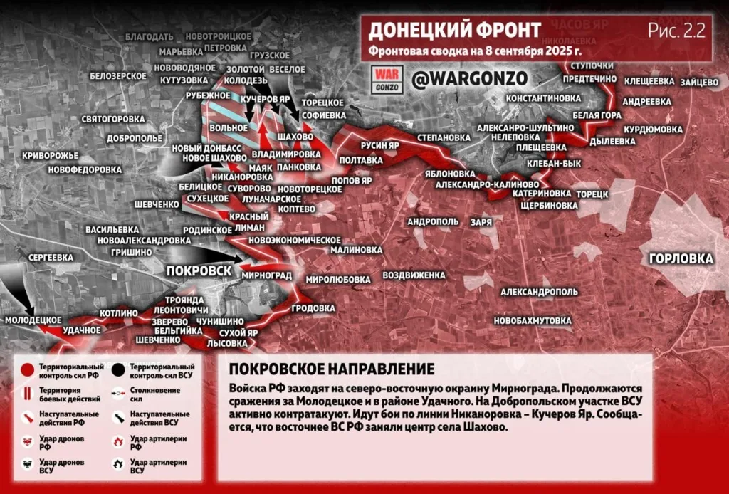 Варгонзо: Фронтовая сводка на утро 08.09.25