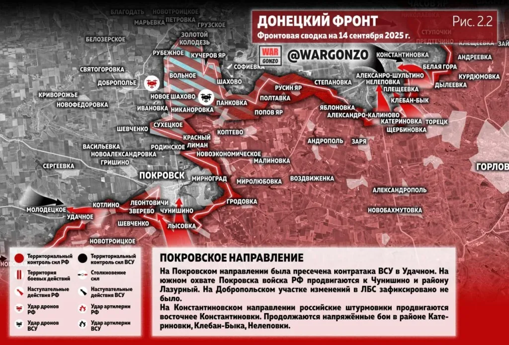 Варгонзо: Фронтовая сводка на утро 14.09.25