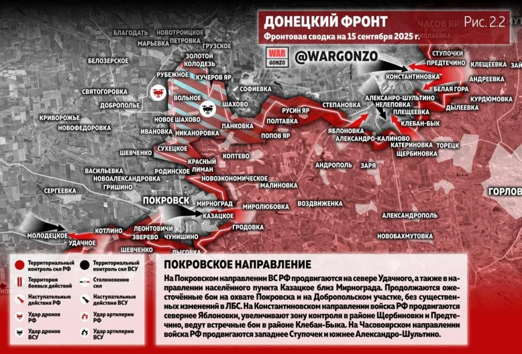 Варгонзо: Фронтовая сводка на утро 15.09.25