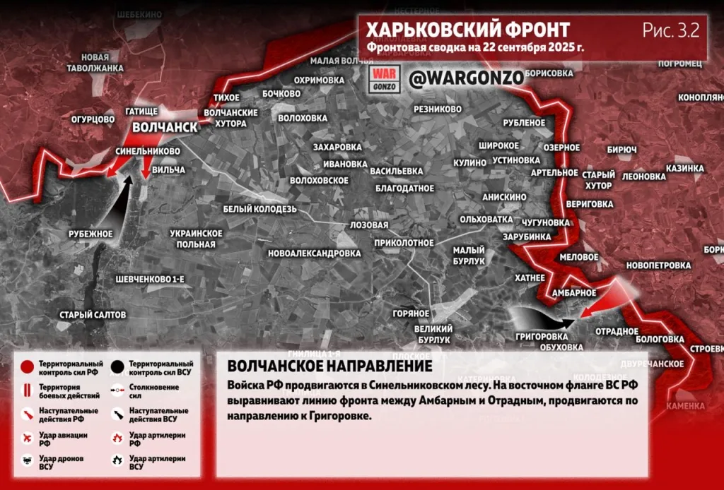 Варгонзо: Фронтовая сводка на утро 22.09.25