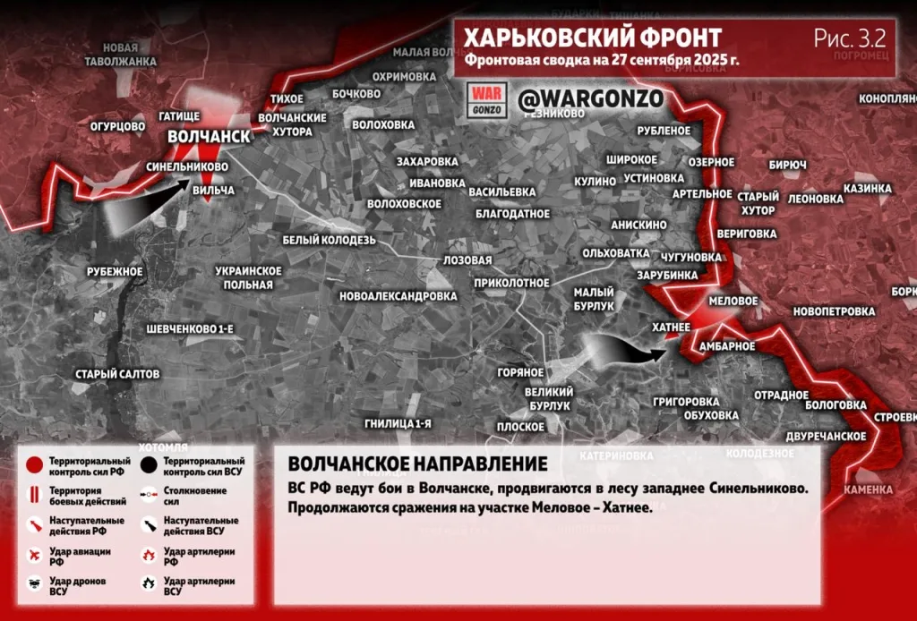 Варгонзо: Фронтовая сводка на утро 27.09.25