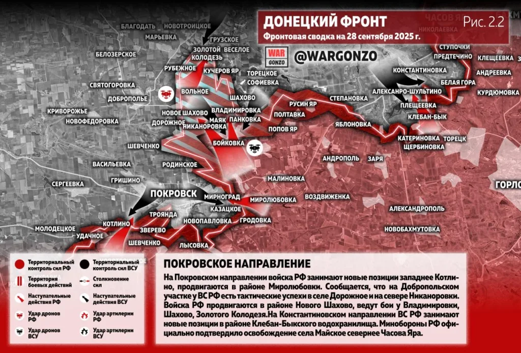Варгонзо: Фронтовая сводка на утро 28.09.25