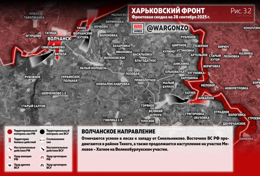 Варгонзо: Фронтовая сводка на утро 28.09.25