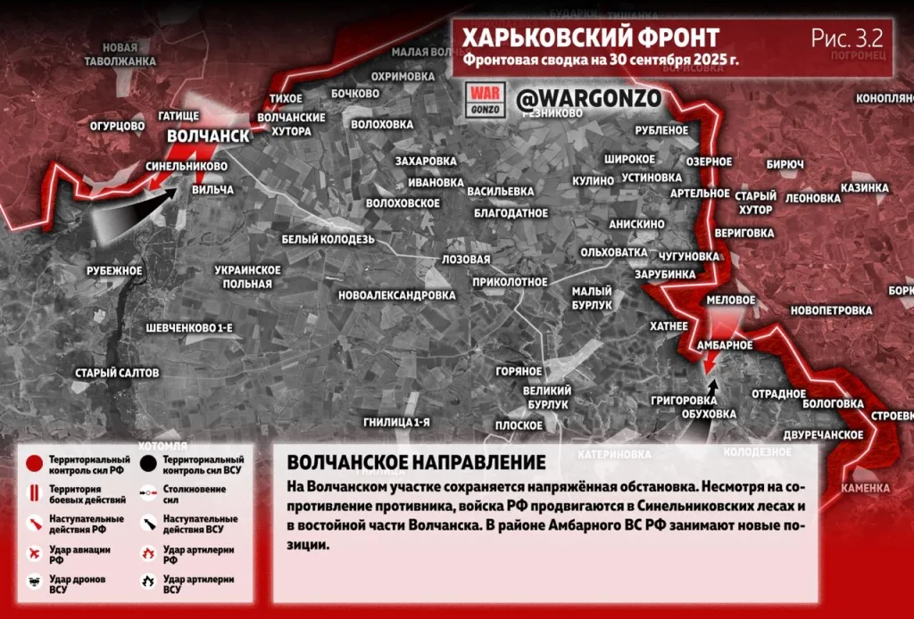 Варгонзо: Фронтовая сводка на утро 30.09.25