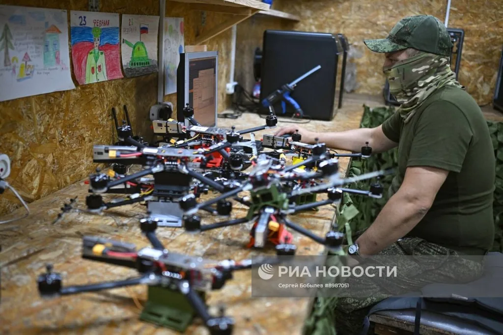 Лаборатория FPV-дронов 45-й отдельной инженерной бригады группировка войск «Запад» на территории ЛНР