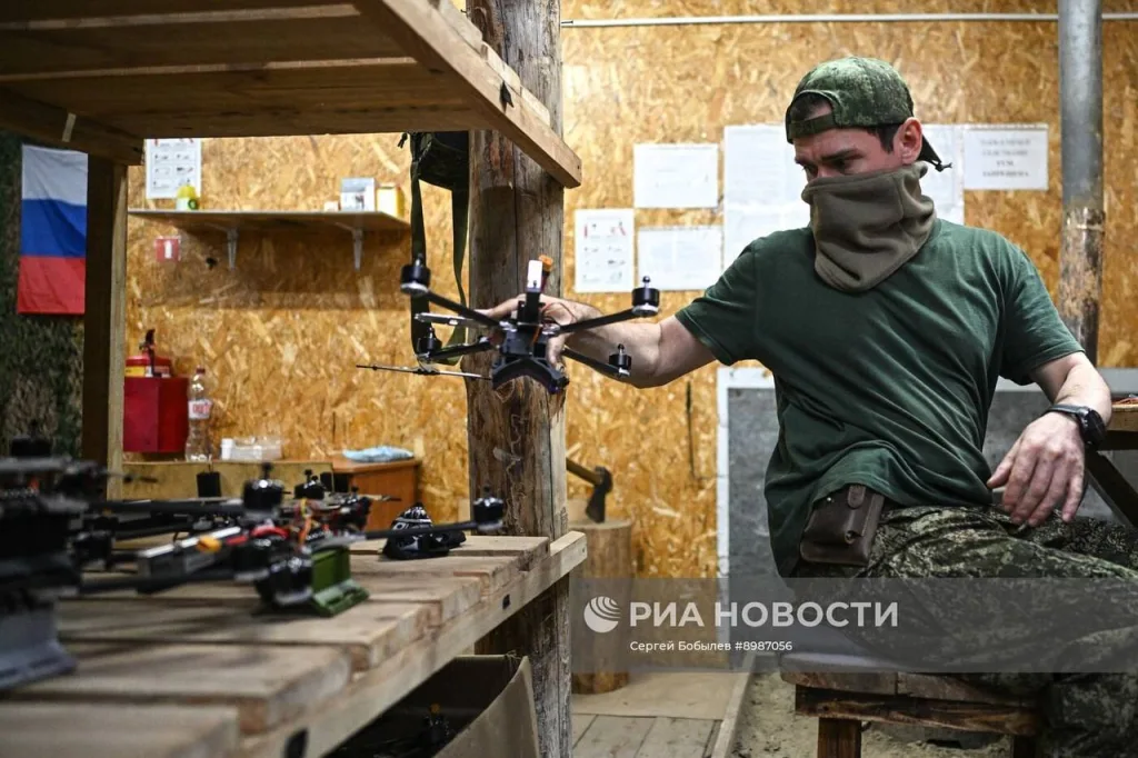 Лаборатория FPV-дронов 45-й отдельной инженерной бригады группировка войск «Запад» на территории ЛНР