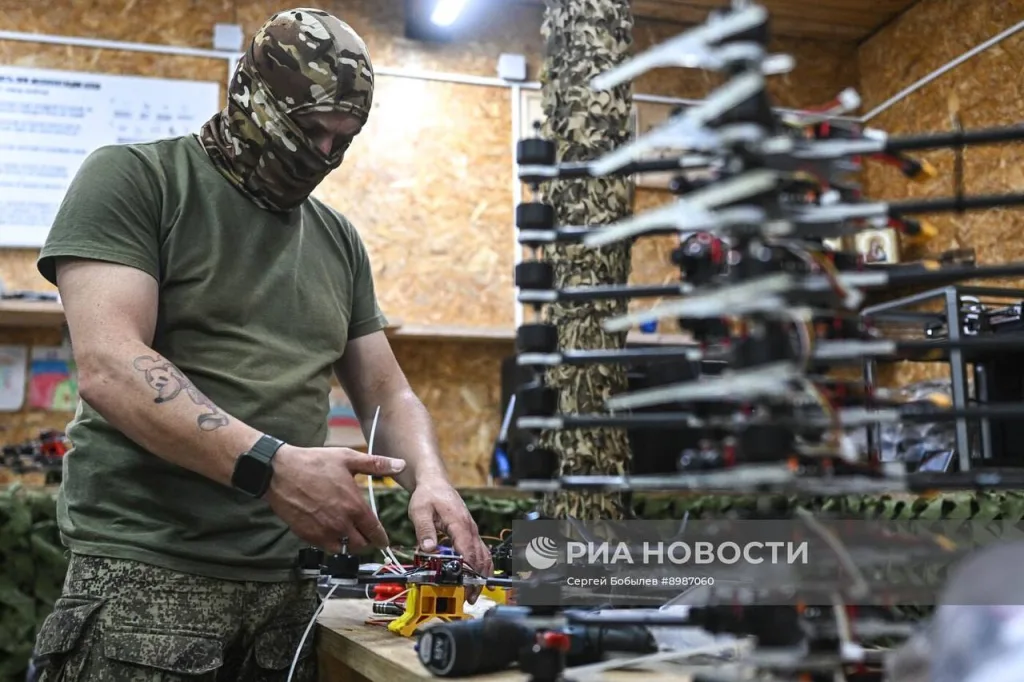Лаборатория FPV-дронов 45-й отдельной инженерной бригады группировка войск «Запад» на территории ЛНР