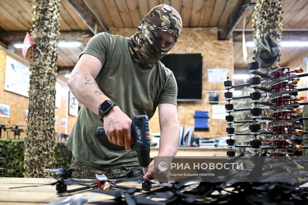 Лаборатория FPV-дронов 45-й отдельной инженерной бригады группировка войск «Запад» на территории ЛНР