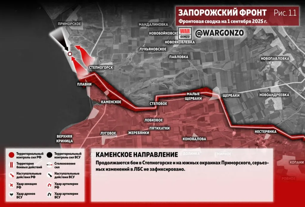 Варгонзо: Фронтовая сводка на утро 01.09.25